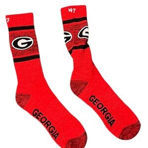 Georgia Red Athletic Crew Socks